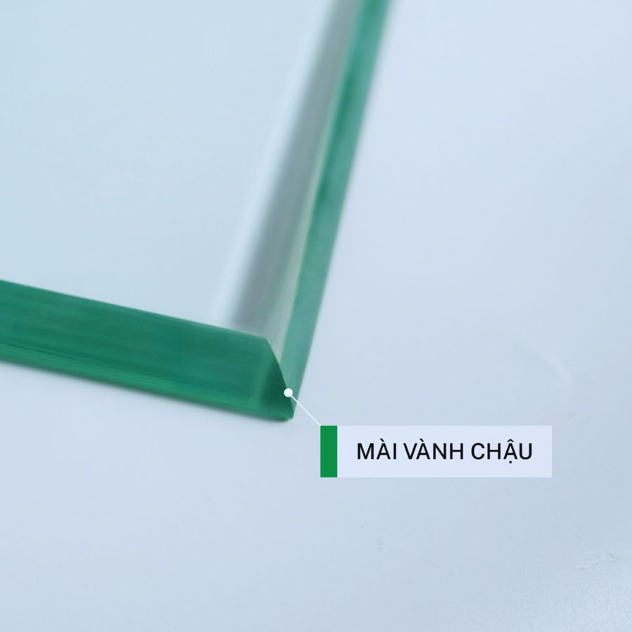 Mài kính cường lực kiểu vành chậu