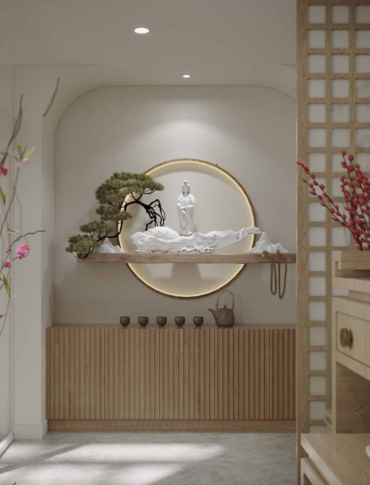 Phòng thờ hiện đại phù hợp nhà phố
