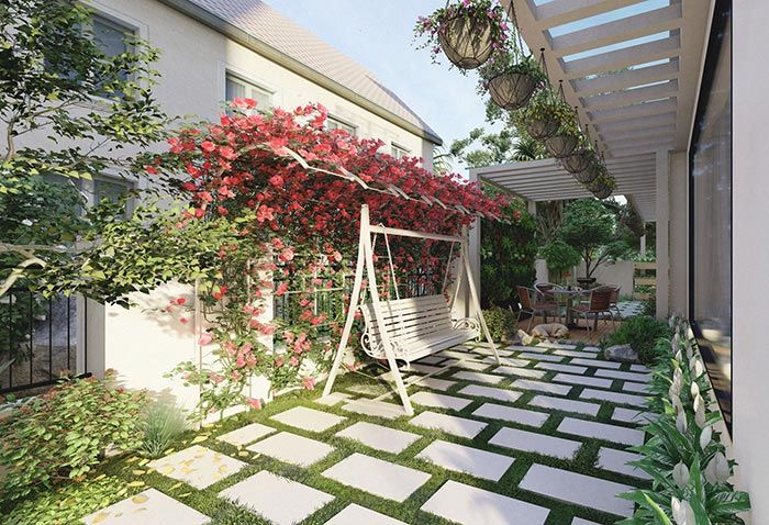 Trang trí sân vườn bằng phụ kiện