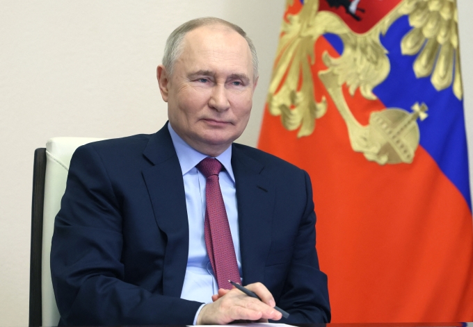 Tổng thống Vladimir Putin tại dinh thự Novo-Ogaryovo, ngoại ô thủ đô Moskva, Nga ngày 14/3
